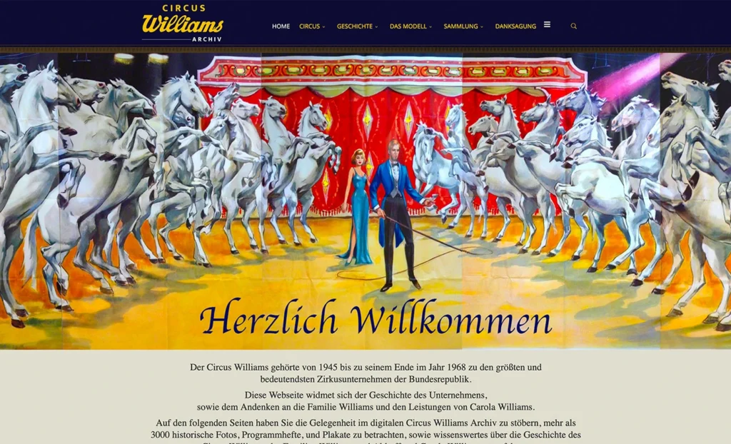 Webseite Circus Williams