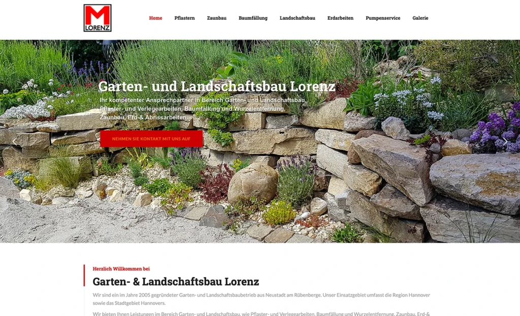 Webseite Lorenz Gartenbau