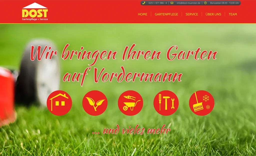 Webseite DOST Hausmeister & Service